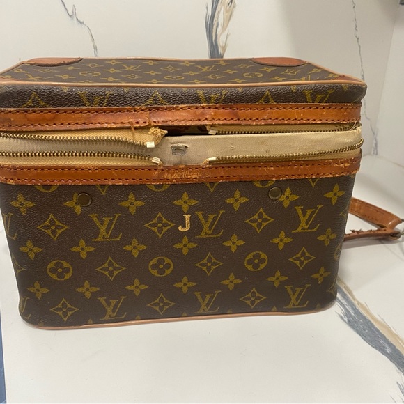 LOUIS VUITTON VINTAGE BEAUTY CASE IN MONOGRAM CANVAS - Picture 11 of 14
